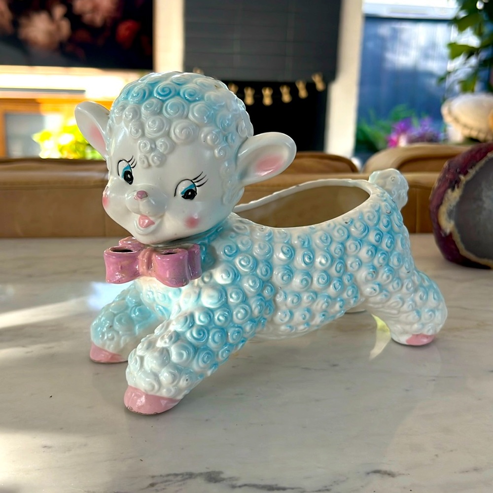 Vintage Lamb Planter